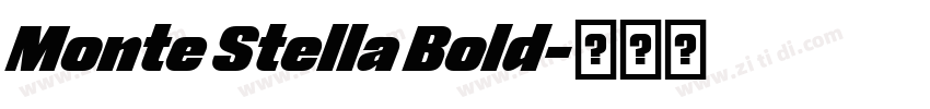 Monte Stella Bold字体转换
